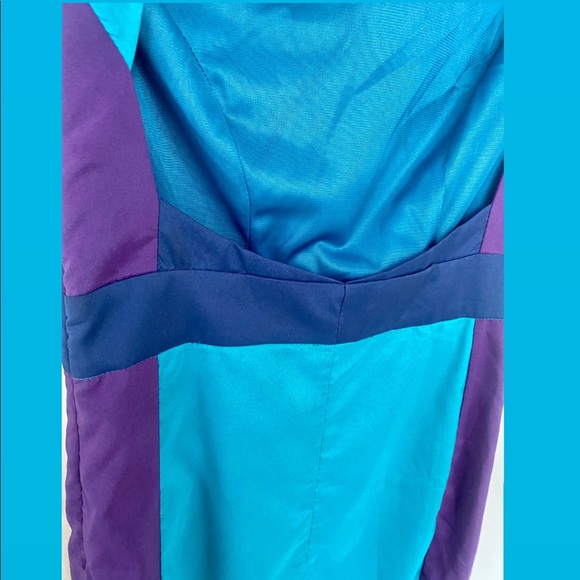 MINUET PURPLE+BLUE DRESS - Picture 4 of 5